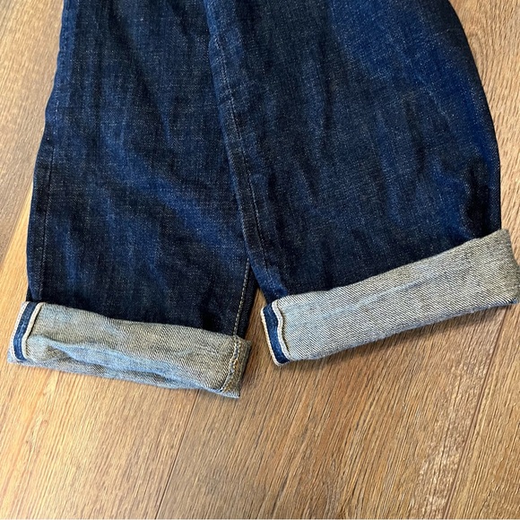 TAYLOR STITCH Selvedge Denim Blue Jeans Mens 32x33 Dark Wash SLIM Fit Button Fly - Picture 12 of 16